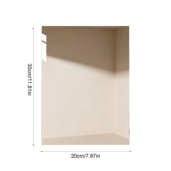 Frameless Wall Mirror Tiles 11.81x7.87 Inch Self-Adhesive Stick On Rounded Corner Square for Bathroom Bedroom Living Room Vanity Decor