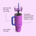 thumbnail image 6 of Bubba Travel Tumbler, 40 Oz, Stainless Steel, Vacuum Insulated Leakproof With Handle, AutoClose Lid With Straw, Moodbooster, 6 of 10