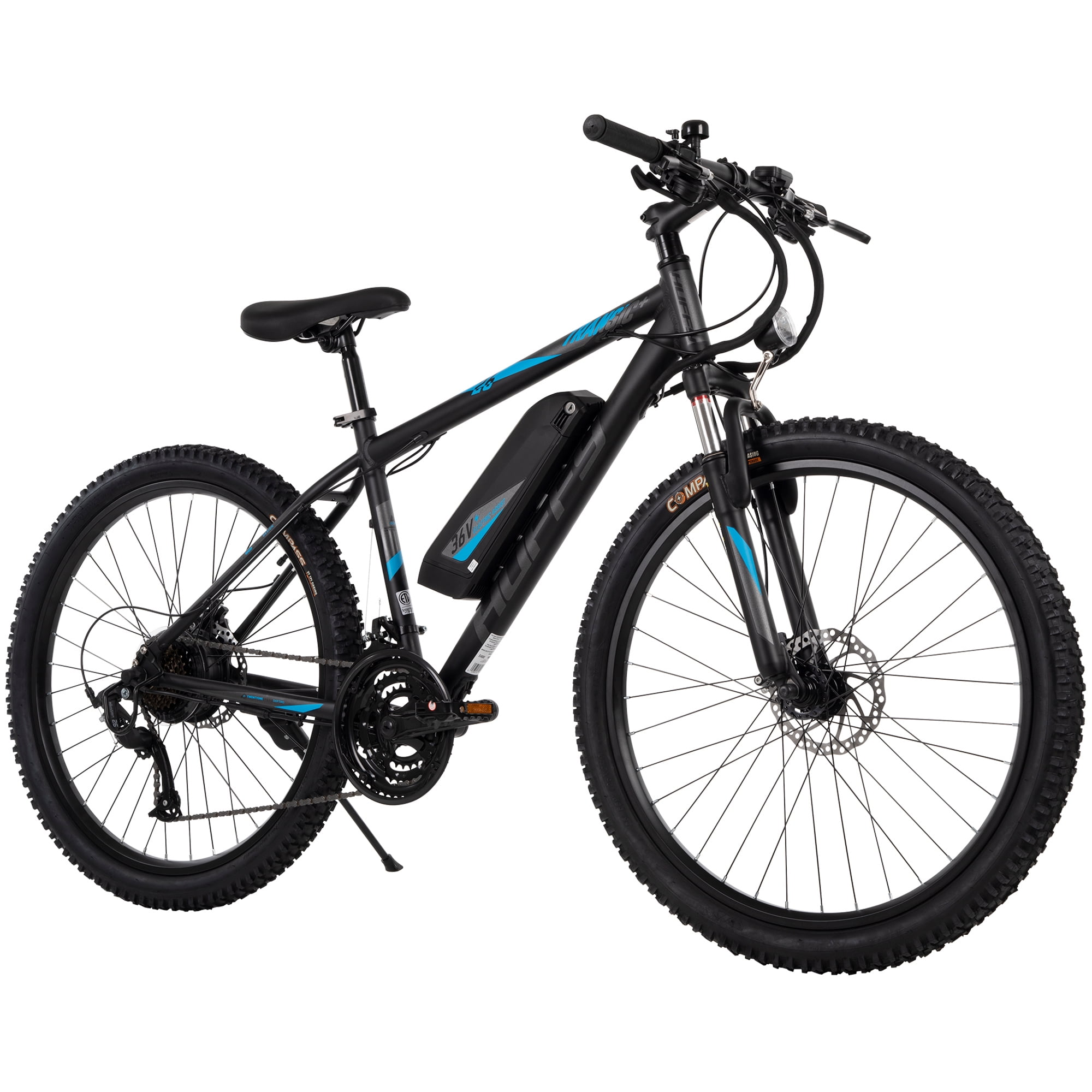 Huffy Transic 26-inch Electric Mountain Bike for Adults, Black, 36V ...