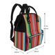 thumbnail image 2 of Fotbe Mexican Serape Blanket Stripes Mochila Maternidad - Lona de Sarga Impermeable, Mochila de Pañales de Gran Capacidad con Múltiples Bolsillos y Correas Ajustables, 2 of 6