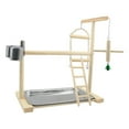 thumbnail image 2 of Soportes de juego para loros y juguetes de taza Puente de escalada de madera Cacatúa Parque de juegos Pájaro A, 2 of 9