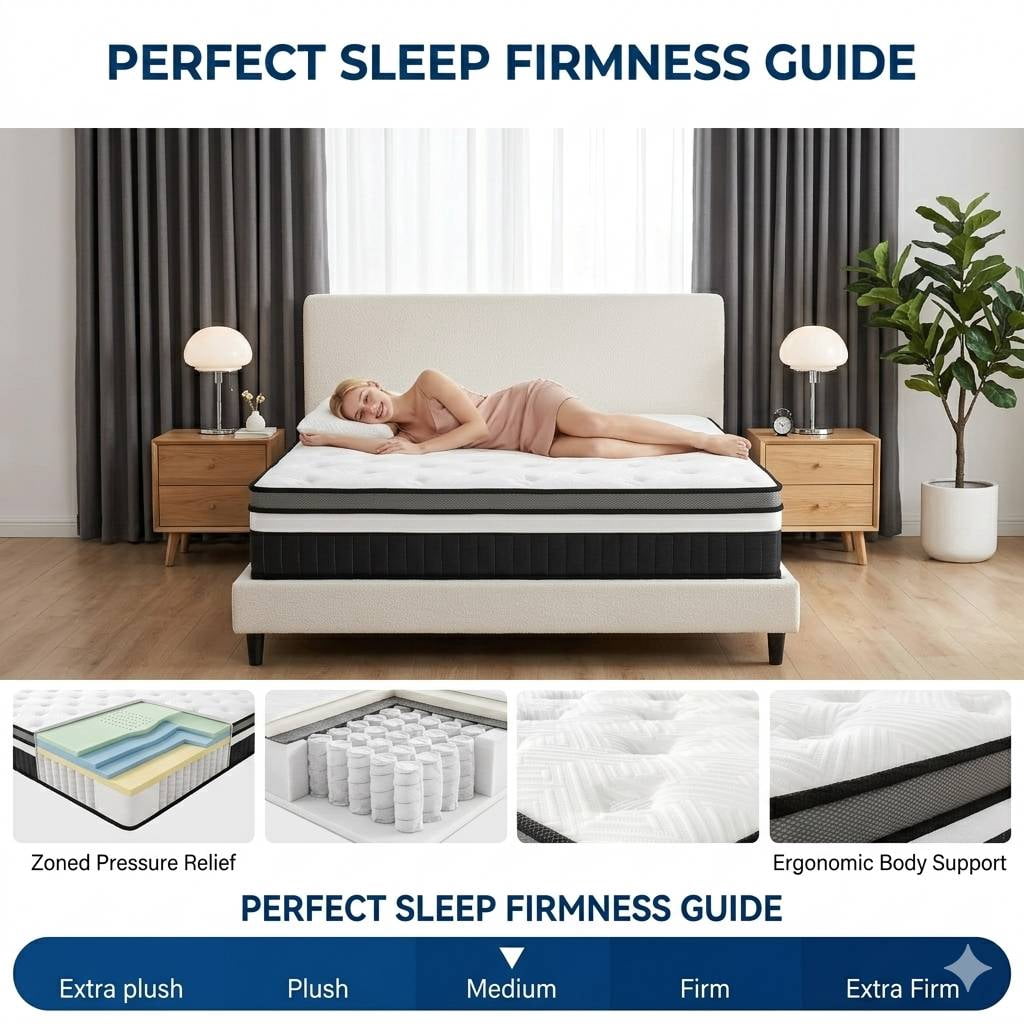 Qvamodo 14" Queen Size Mattress, Medium Firm Memory Foam Spring Hybrid Mattress In A Box,Motion Isolation,Cool,Pressure Relief,Easy Shipping Compressed Mattress, CertiPUR-US Certified