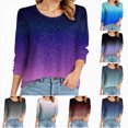 thumbnail image 2 of Godom Womens Tops 3/4 Sleeve with Buttons Dressy Casual Blouses Summer Outfits Beach Vacation Plus Size Spring Clothes, 2 of 6