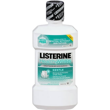 Listerine healthy white gentle anticavity mouthwash