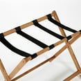 thumbnail image 5 of M&T Displays Beech Wood Folding Luggage Rack with Woolen Strips for hotel, gym, spa, 200 lbs Carriage Capacity (Dark Wood, 18x30), 5 of 7