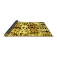 thumbnail image 2 of Ahgly Company Indoor Round Abstract Yellow Modern Area Rugs, 5' Round, 2 of 4