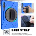 thumbnail image 5 of Dteck Case for Samsung Galaxy S7 11" SM-T870/T875 2020 Released 11-inch,360 Rotatable Kickstand Rubber Heavy Duty Shockproof Protective Cover with Adjustable Hand/Shoulder Strap,Blue, 5 of 8