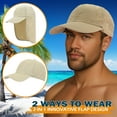 thumbnail image 6 of EINSKEY Baseball Cap with Neck Flap for Men, Waterproof Packable Sun Hat with Neck Cover (Khaki), 6 of 7
