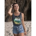 thumbnail image 2 of Pipeline Beach Scene Top Racerback Tank Women's -Pipeline Designs, 2 of 4
