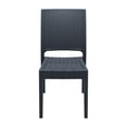 thumbnail image 3 of Luxury Commercial Living 34" Gray Patio Wickerlook Stackable Dining Chair, 3 of 9