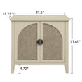 thumbnail image 2 of BSHTI Rattan 2-Door Cabinet – Natural Farmhouse Storage Cabinet with Adjustable Shelf, Anti-Tip Safety, for Bedroom, Living Room, Study, Brown, 2 of 13