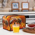 thumbnail image 6 of Yiaed Honeybee On Vibrant Flower Print Two Slice Bread Machine Cover, Universal Size Kitchen Appliance Cover for Bread Machine,Bread Machine Cover, 6 of 7