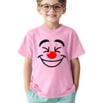 thumbnail image 2 of Toddler Girls T-Shirts Summer Clown Smiley Face Printinground Neck Short Sleeve Multicolor Tee Children Girls Comfort Style Athleisure Playtime And Outdoor T-Shirts，8 -10 Years, 2 of 4