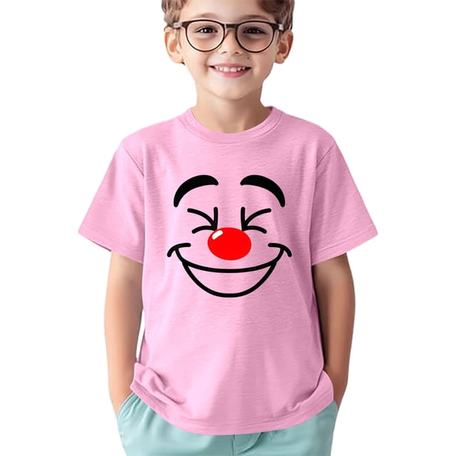 T-shirts et Chemises pour Enfants - T-Shirt à Col Rond à Manches Courtes Confortable avec Imprimé pour Filles, Tenue de Sport Décontractée pour Actives