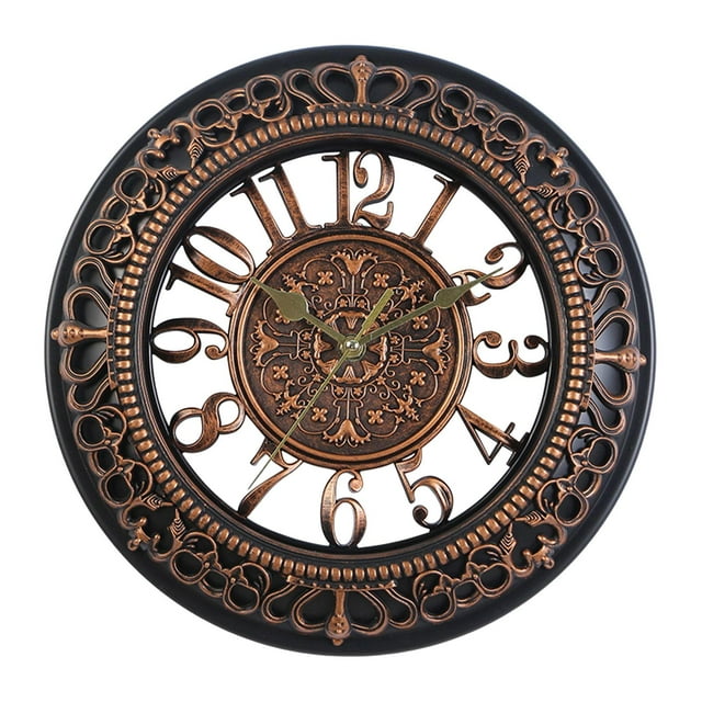 veasfak Horloges Murales Créatives Horloge Ronde Suspendue Sans Tic-Tac à Piles pour Intérieur
