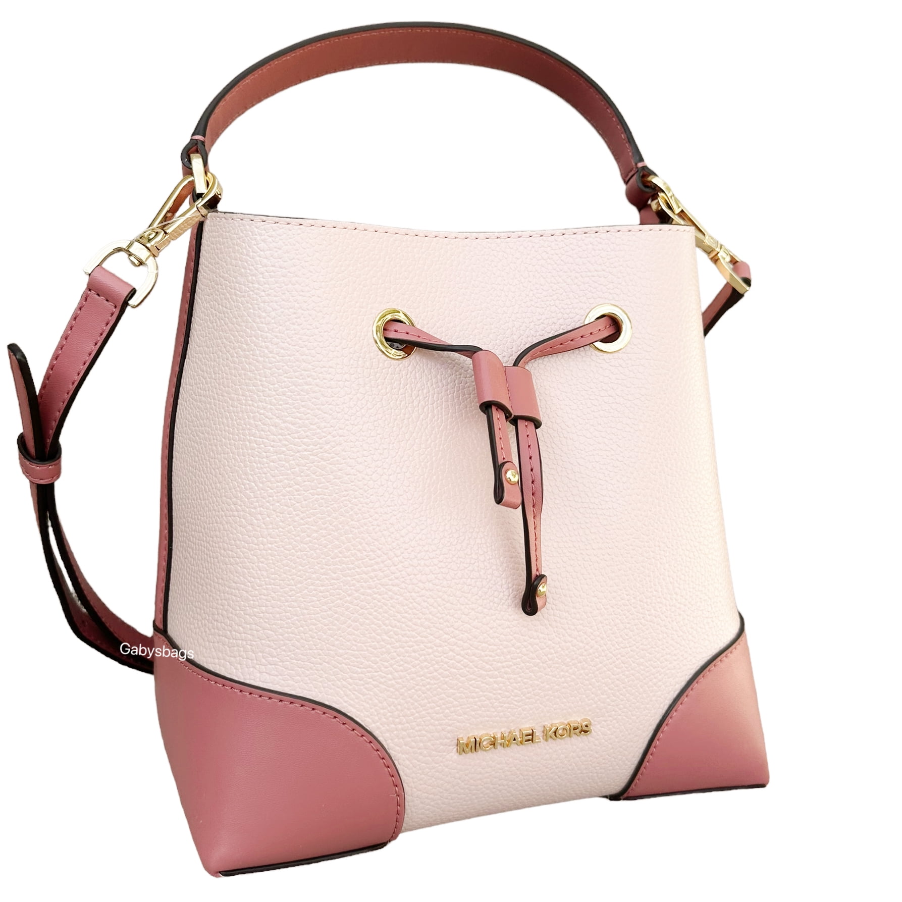 methodologie aftrekken meisje Michael Kors Mercer Medium Drawstring Bucket Bag Dark Powder Blush Pink  Multi - Walmart.com