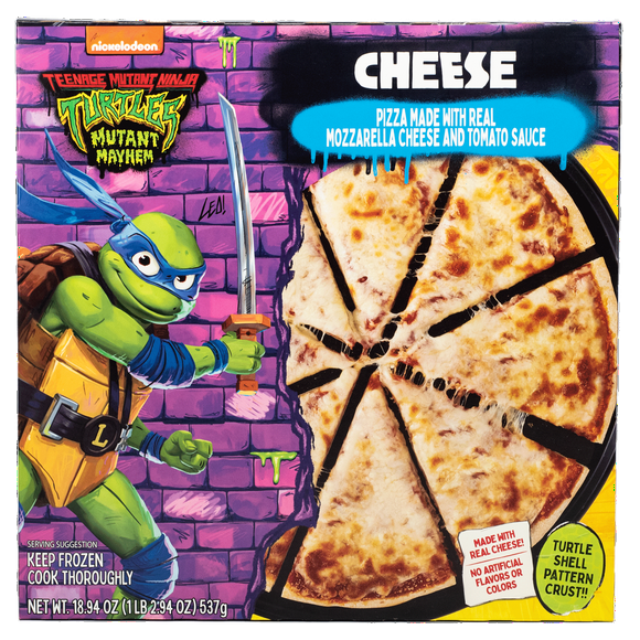 Teenage Mutant Ninja Turtles Cheese Pizza, Turtle Shell Pattern Crust, Marinara Sauce, 18.94oz (Frozen)