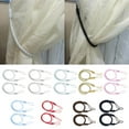 thumbnail image 4 of 2 alzapaños para cortinas con borlas y cuerda trenzada para decoración de sala de estar y dormitorio. Blanco 1, 4 of 9