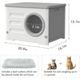 thumbnail image 2 of Outdoor Cat House Weatherproof&Insulated,Plastic Waterproof Elevated Cat Shelter Stackable Pet House Cat Wave for Outdoor Indoor Use with Bed Cushion（Grey）, 2 of 9