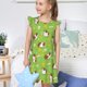 thumbnail image 4 of Balery Guinea Pigs Camisón de princesa para niñas, pijama de algodón con mangas abullonadas, suave y bonito.-X-Large, 4 of 6