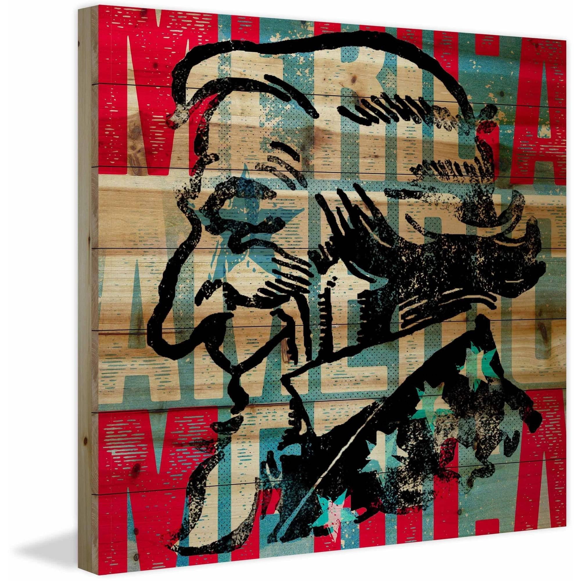 Marmont Hill "Uncle Sam Smile" by Rick Martin Painting Print on Natural Pine Wood