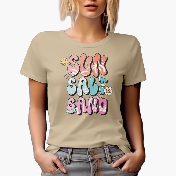 Distressed Keep on Shining - Boho Butterfyl Art Merch Gift, Tan T-Shirt, Large