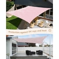 thumbnail image 4 of Sun Shade Sail 8x10Ft Christmas Snowflake Pink Gradient Uv Block Sunshade Canopy Outdoor Shade Cover Rectangle Shade Cloth For Patio Garden Yard Deck Pergola, 4 of 6