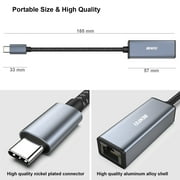 BENFEI USB-C to Ethernet Adapter, USB Type-C (Thunderbolt 3/4) to RJ45 Gigabit Ethernet LAN Network Adapter
