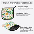 thumbnail image 3 of Yayeee Oven Mitts and Pot Holder Set of 2 Heat Resistant Kitchen Gloves Baking Hot Pad, Retro Orange Floral, 3 of 5