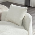 thumbnail image 6 of YWEN 77.2" Chenille End of Bed Bench Chaise Lounge, Upholstered Bedroom Bench with Arms & Bolster Pillows, Rubberwood Legs for Living Room Apartment Guest Room, 6 of 9