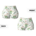 thumbnail image 3 of Sigee Frog and Mushrooms Print Women's High Waist Workout Shorts - Squat Proof, Tummy Control, Yoga and Gym Activewear-X-Large, 3 of 9