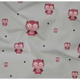 thumbnail image 4 of oneOone Organic Cotton Poplin Twill Fabric Dot & Cartoon Owl Bird Fabric Prints by Yard 42 Inch Wide, 4 of 4