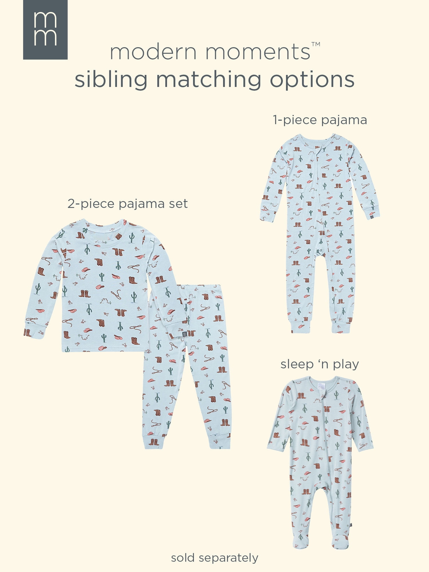 Modern Moments by Gerber Gender Neutral Super Soft Viscose Sleep 'N Play, Sizes Newborn - 6/9 Months