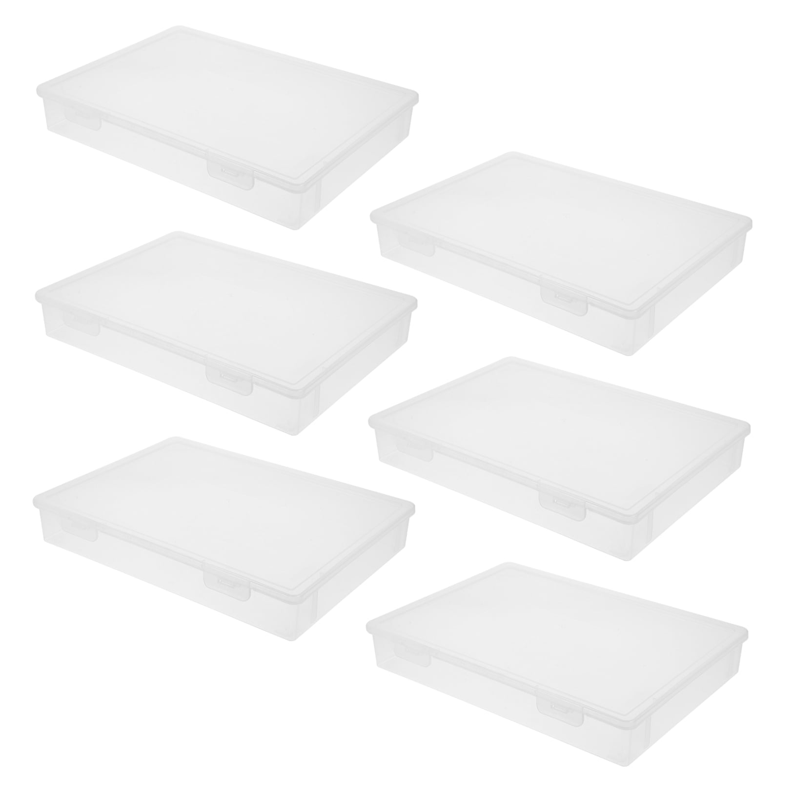 BESTYASH 6-Pack Clear Plastic Storage Containers for Beads, Rhinestones, Jewelry, and Small Craft Tools Organization
