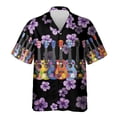 thumbnail image 3 of Camisa hawaiana con estampado 3D de ukelele para hombre, camisas hawaianas con patrón de instrumento musical, blusas holgadas de verano, blusas con solapa de calle, 3 of 4