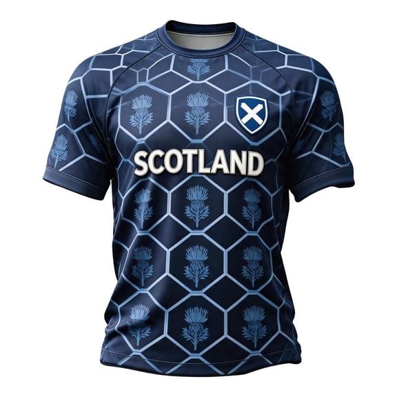 SJLDQY Mens 2026 Scotland Soccer Tshirts Short Sleeve International Football T-Shirts for Men Casual Crew Neck Scotland Flag Graphic Breathable Athletic Tops