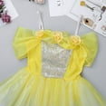 thumbnail image 4 of MSemis Girls Princess Off Shoulder 3D Flowers Design Leotard Ballet Tutu Dress, 4 of 5
