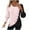 Pink, variant on biudgviw Fall Sweater for Women Ribbed Color Block Crew Neck Casual Pullover Tops Lantern Long Sleeve Lightweight Tunic Blouses