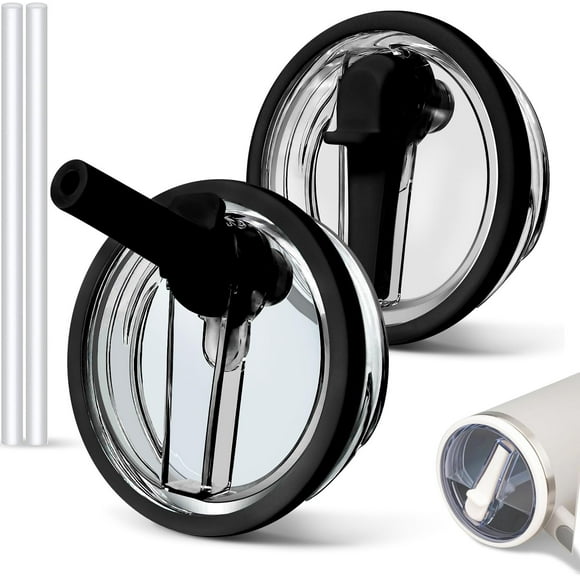 2 PCS 30 oz Spill Proof Tumbler Flip Straw Lid for Stanley Cup