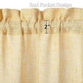 thumbnail image 3 of Yesfashion Faux Linen Textured Curtains, Farmhouse Rod Pocket Natural Thick Fabric Tier Curtains for Kitchen Bathroom, Set of 2, 3 of 8