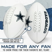 Franklin Sports NFL Dallas Cowboys Autograph Football - Official Size White Panel Souvenir Football for Autographs + Signatures - NFL Team Fan Shop Memorabilia Football for Display
