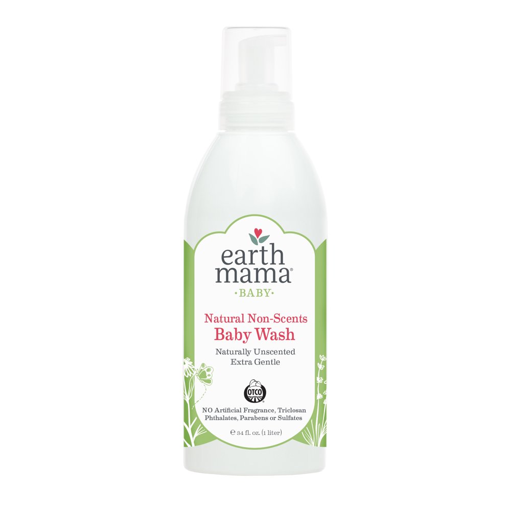 Earth Mama Natural NonScents Baby Wash 34 oz. / 1 liter