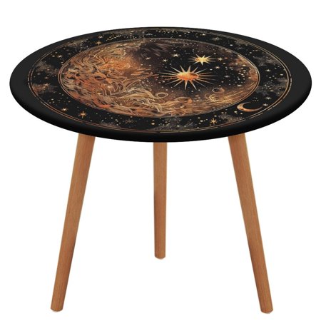 

ZHANGS Mars Cosmic Elegance 794 Round Table Cover Stain-Resistant Fitted Tablecloth Oil-Proof Wipeable Elastic Table Cover Waterproof Table Cloth for Halloween Thanksgiving Christmas