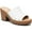 White, variant on Dr. Scholl's Shoes Womens Wake Up Faux Leather Slip On Clogs