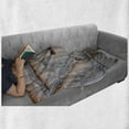 thumbnail image 6 of Rustic Soft Flannel Fleece Throw Blanket, Old Wooden Garage Door American Native Country Farm Style Artwork Image, Cozy Plush for Indoor and Outdoor Use, 60" x 80", Pale Brown and Grey, by Ambesonne, 6 of 6