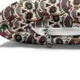 thumbnail image 4 of Sugar Skull Pet Bed, Creepy Head Bones with Paisley Floral Patterns Flowers Day of the Dead Art, Resistant Pad for Dogs and Cats Cushion with Removable Cover, 24" x 39", Cream Green Red, by Ambesonne, 4 of 4