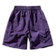 thumbnail image 2 of Mens Shorts Cintura Elástica con Bolsillos Color Sólido Casual Cremallera Bolsillo Shorts de Ropa de Trabajo, Poliéster, 2 of 5
