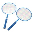 thumbnail image 1 of Kids Badminton Racket Set, Soft Edges, Portable Exercise Balance Physical Fitness 1 Pair Children Badminton Racket Set with Carrying Bag, 1 of 7