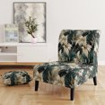 thumbnail image 2 of Designart "Tropics In Monochrome Hues V" Chaise d'Appoint Tropicale Verte - Fauteuil Tropical pour Chambre, 2 of 7
