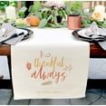 thumbnail image 2 of Personalized Family Last Name Thankful Always Canvas Table Runner, 2 of 2